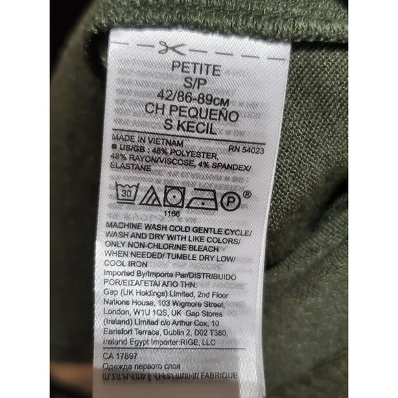 Banana Republic Women Green Polyester Round Neck Long Sleeve Knee Length Dress S - Picture 11 of 14